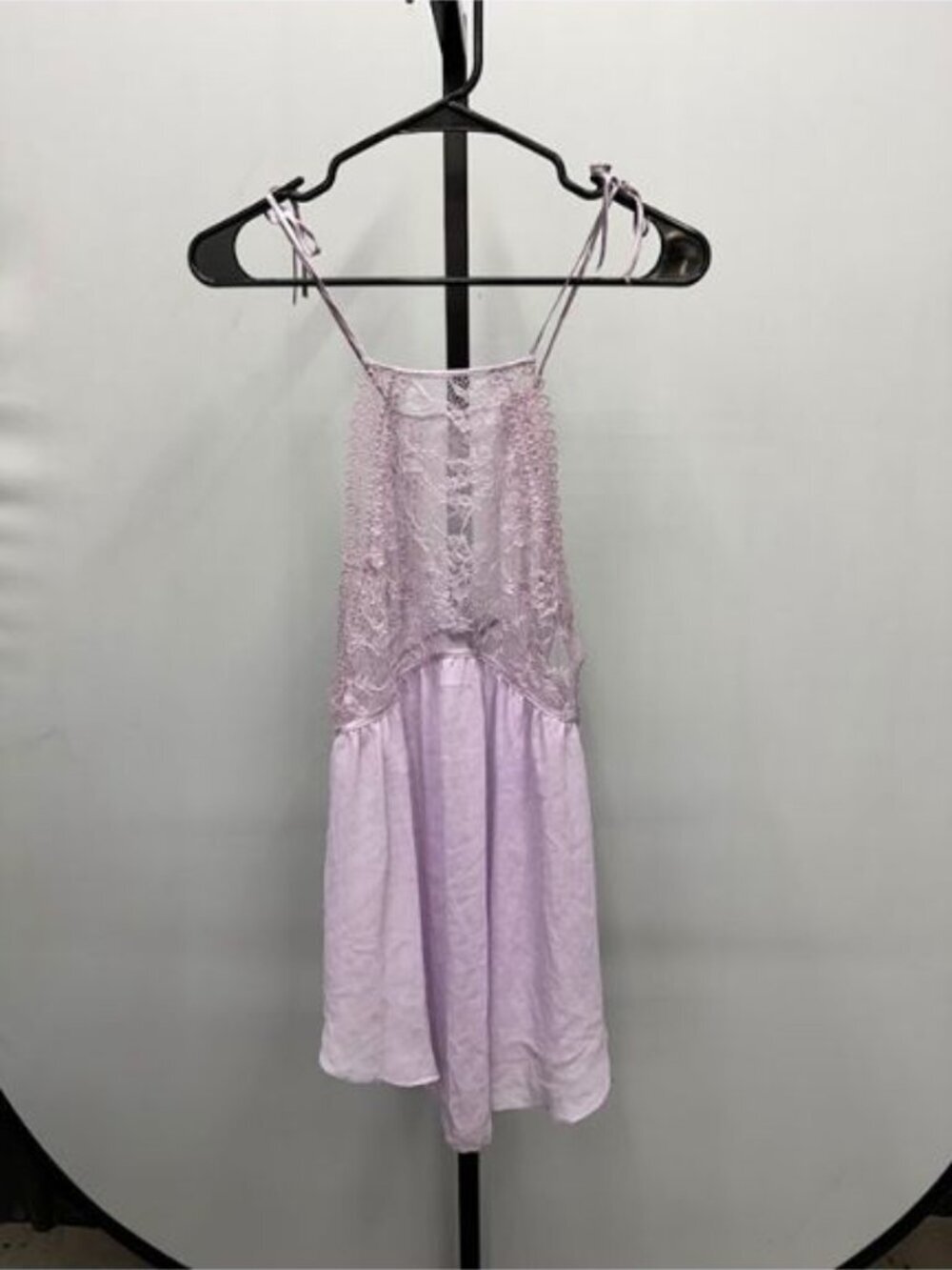 Victoria's Secret Lilac Purple Lace Chemise Tie Slip